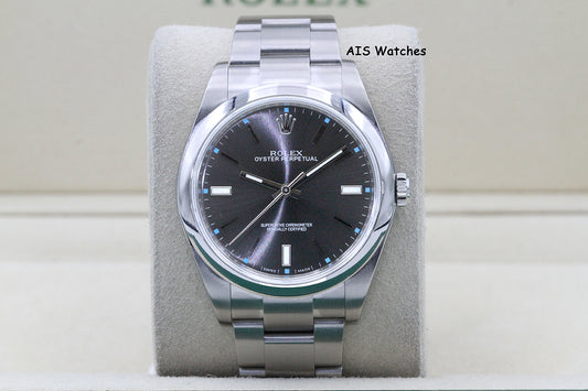 Rolex 114300 Oyster Perpetual 39MM Rhodium Dial 2016 Box & Papers