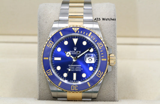 Rolex Submariner 41MM 18k/SS 126613LB SunBurst Blue Dial 2020 Box & Paper