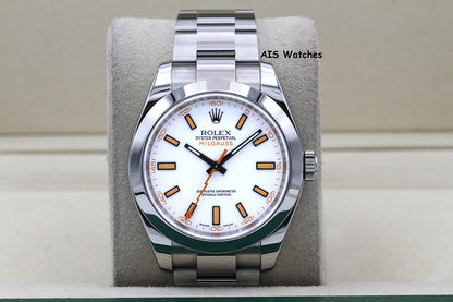 Rolex Milgauss 116400 White Dial M Serial Box & Papers