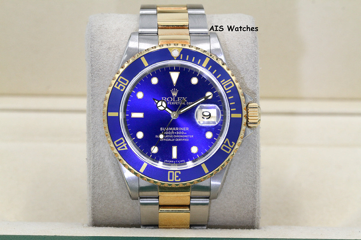 Rolex Submariner 16613 U Serial Blue Dial Box & Papers + RSC Card