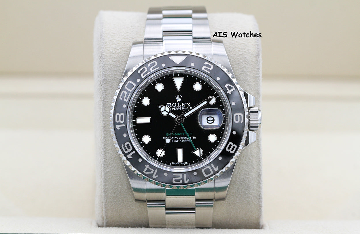 Rolex 116710LN GMT Master II Black Ceramic Insert 2018 Box & Papers