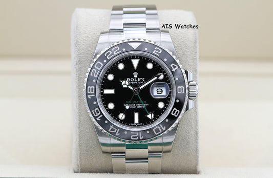 Rolex 116710LN GMT Master II Black Ceramic Insert 2018 Box & Papers