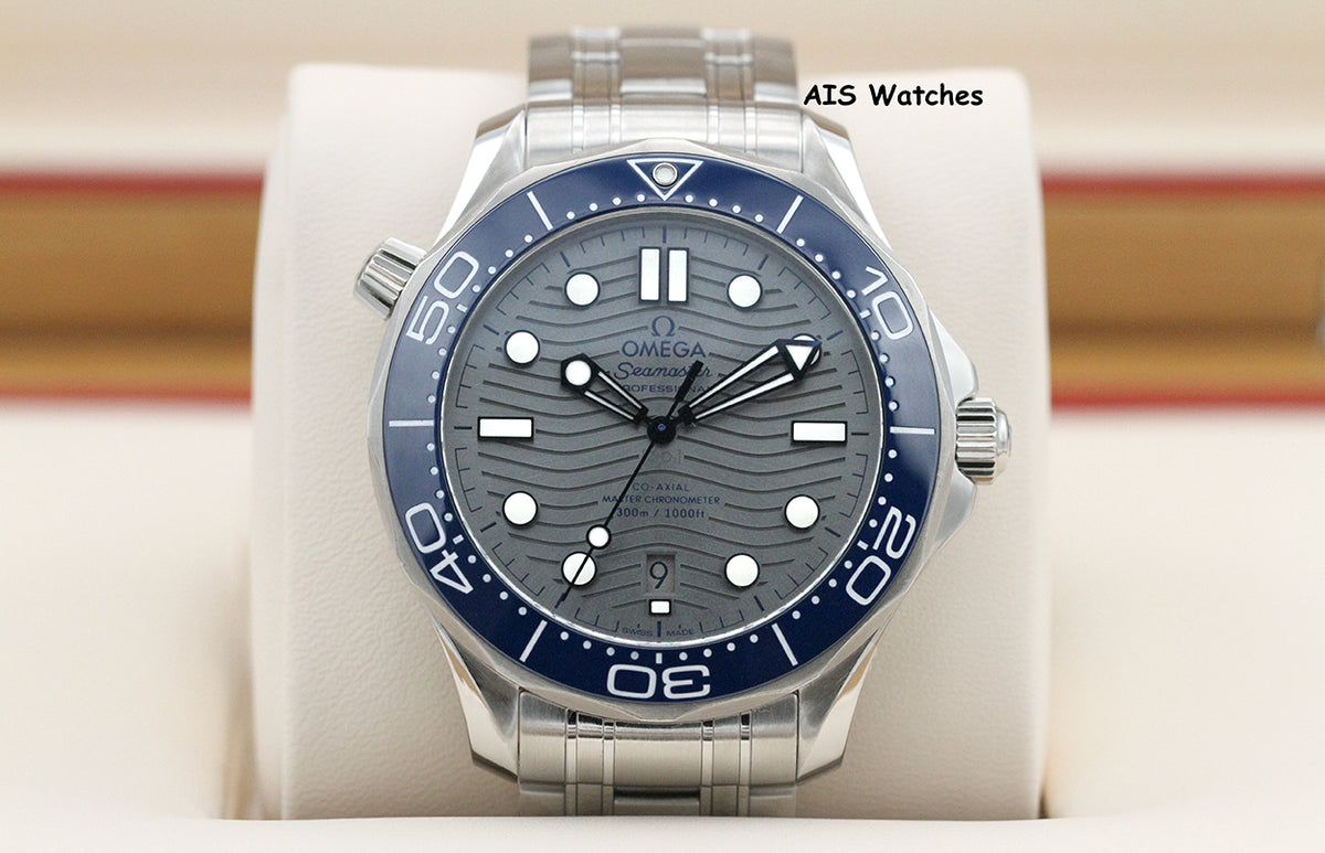 Omega Seamaster 300M SS 42MM Diver White Wave Dial 210.30.42.20.06.001 B&P