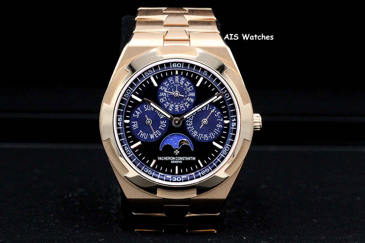 Vacheron Constantin 4300V Overseas Perpetual Calendar 18K Rose Gold Blue Dial BP
