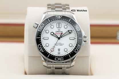 Omega Seamaster 300M SS 42MM Diver White Wave Dial 210.30.42.20.04.001 B&P