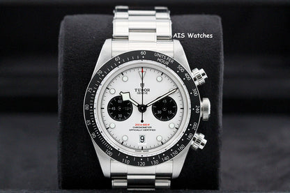 Tudor 79360N Black Bay Chronograph 41MM White Dial Stainless Steel Bracelet B&P