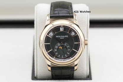 Patek Philippe Annual Calendar 5205R Rose Gold Green Dial Box & Papers