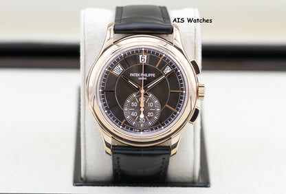 Patek Philippe Annual Calendar Chronograph 5905R Rose Gold Brown Dial Box & Papers