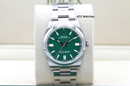 Rolex 126000 Oyster Perpetual 36MM Green Dial 2024 Box & Papers