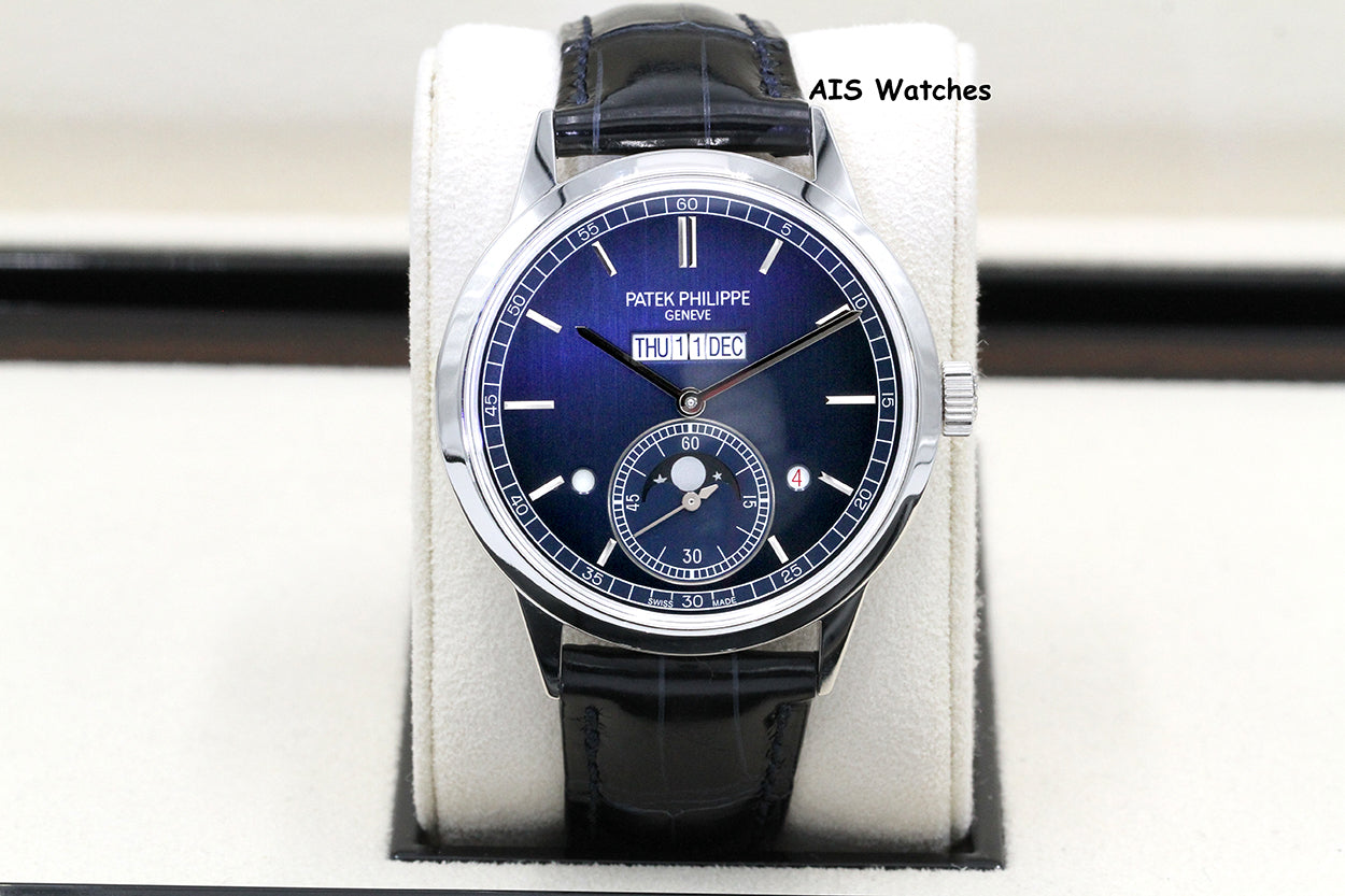 Patek Philippe Perpetual Calendar 5236P Platinum Blue Dial Box & Papers