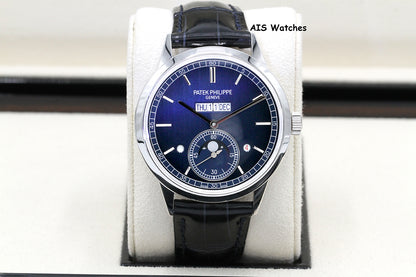 Patek Philippe Perpetual Calendar 5236P Platinum Blue Dial Box & Papers