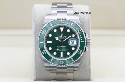 Rolex Submariner 116610LV HULK Green Dial and Ceramic Bezel 2016 Box & Paper
