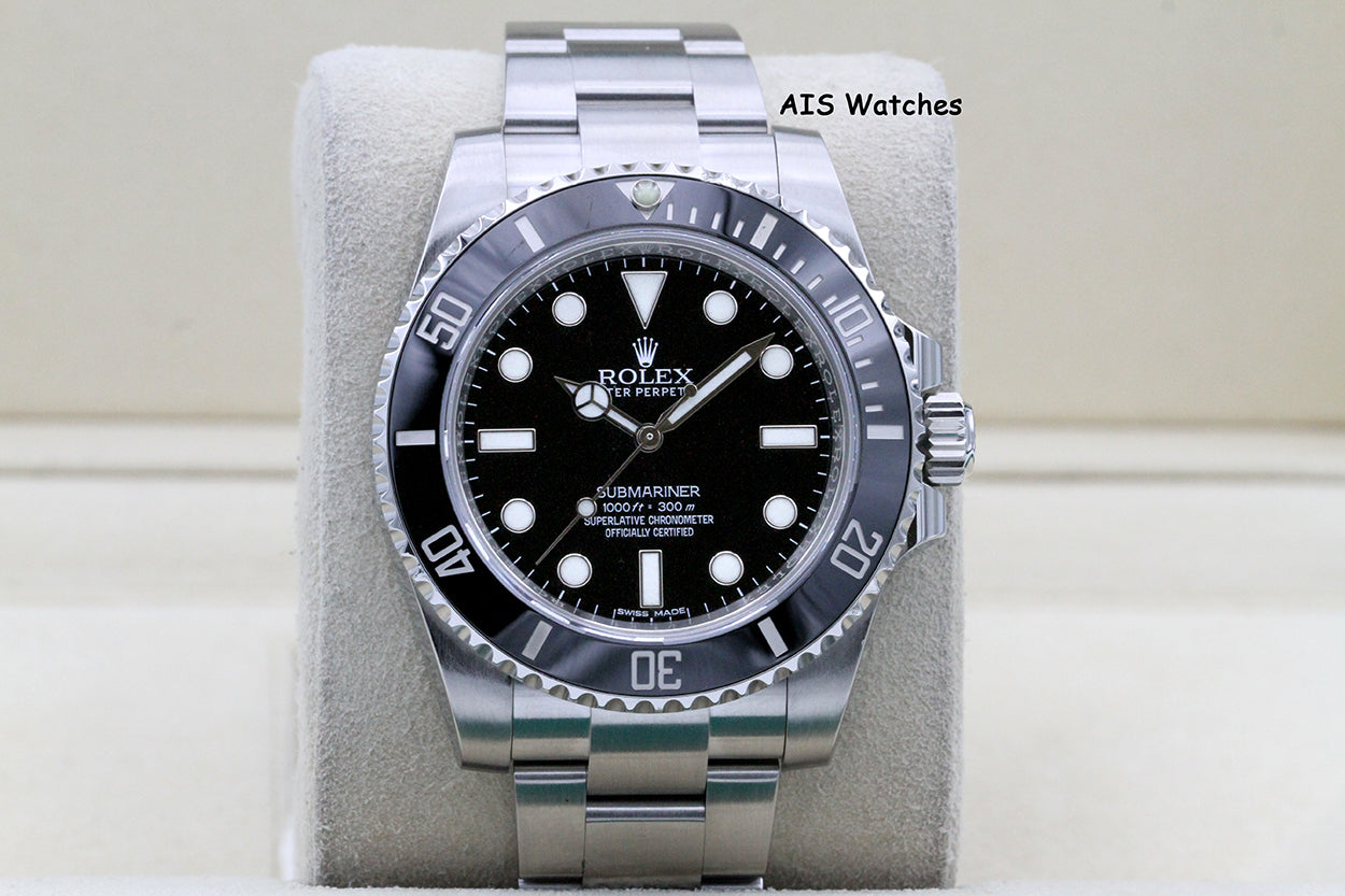 Rolex Submariner 114060 No Date 40MM Ceramic Bezel 2017 B&P