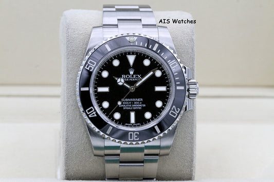 Rolex Submariner 114060 No Date 40MM Ceramic Bezel 2017 B&P