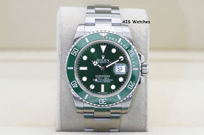 Rolex Submariner 116610LV HULK Green Dial and Ceramic Bezel 2016 Box & Paper