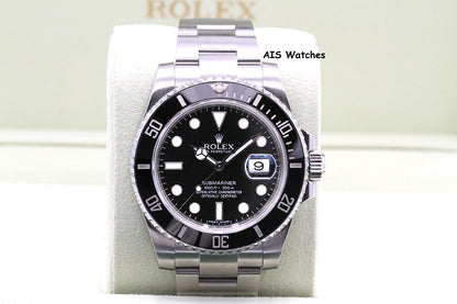 Rolex 116610LN Submariner Date 40MM Black Ceramic Bezel 2013 Box & Papers