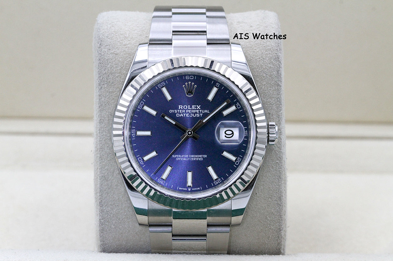 Rolex Datejust 41MM 126334 Blue Stick Dial Oyster 2021 Box & Papers