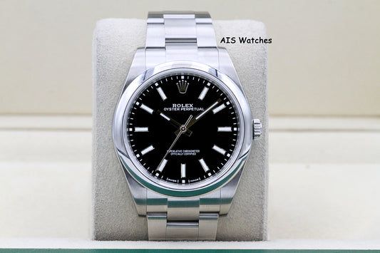 Rolex 114300 Oyster Perpetual 39MM Black Dial 2018 Box & Papers
