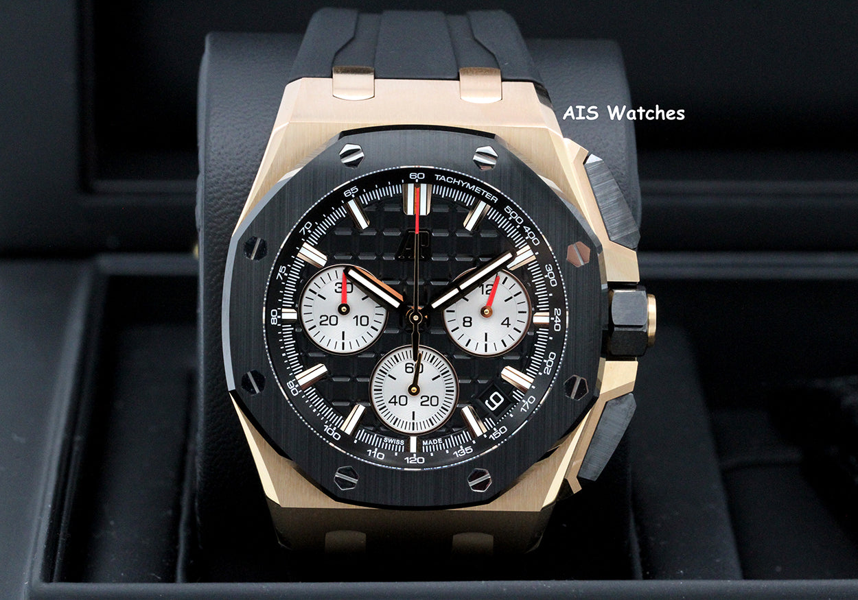 Audemars Piguet 26420RO.OO.A002CA.01 Royal Oak Offshore Rose Gold 43MM Black BP