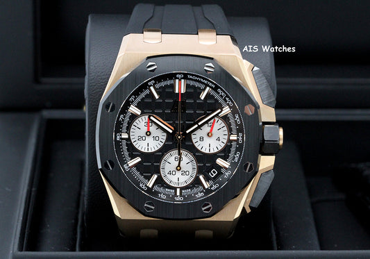 Audemars Piguet 26420RO.OO.A002CA.01 Royal Oak Offshore Rose Gold 43MM Black BP