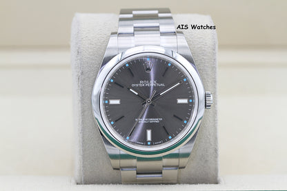 Rolex 114300 Oyster Perpetual 39MM Rhodium Dial 2018 Box & Papers