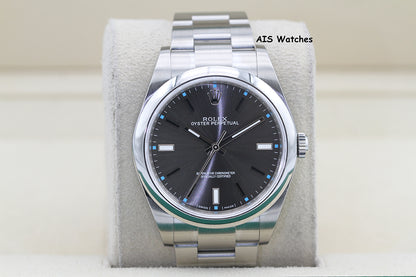 Rolex 114300 Oyster Perpetual 39MM Rhodium Dial 2018 Box & Papers