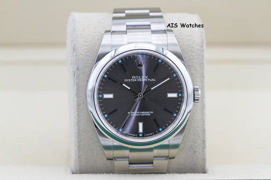 Rolex 114300 Oyster Perpetual 39MM Rhodium Dial 2018 Box & Papers