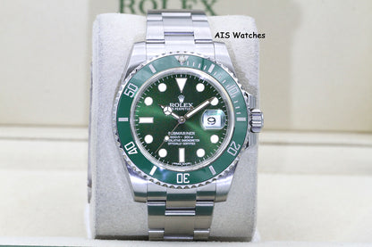 Rolex Submariner 116610LV HULK Green Dial and Ceramic Bezel 2016 Box & Paper