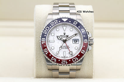 Rolex GMT-Master II 126719BLRO Meteorite Dial Pepsi 18K WG Box & Papers