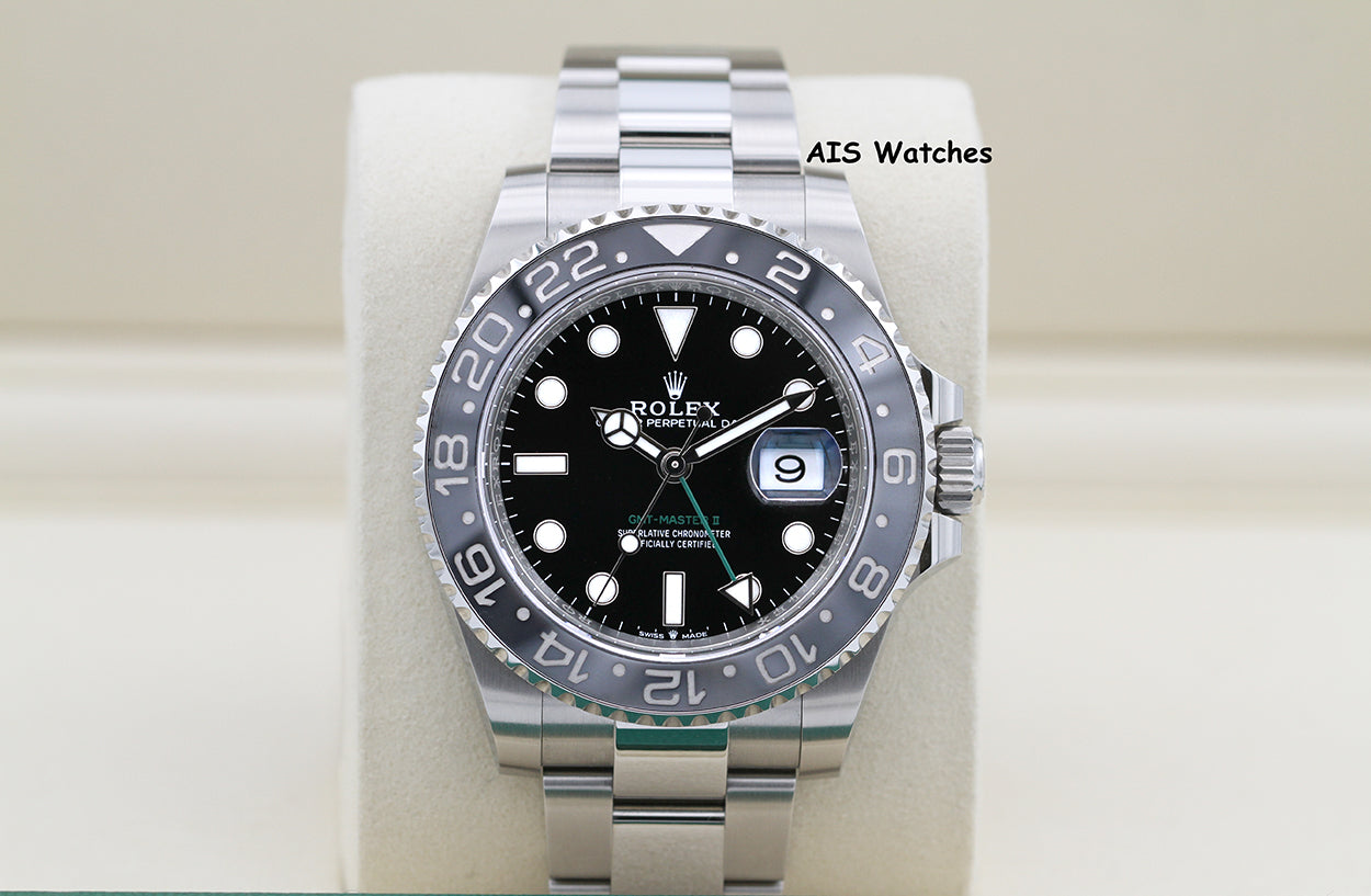 Rolex GMT Master II 126710GRNR Oyster Black / Grey Bezel Bruce Wayne B&P