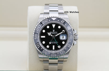 Rolex GMT Master II 126710GRNR Oyster Black / Grey Bezel Bruce Wayne B&P