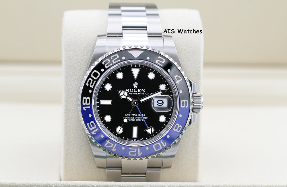 BNIB Rolex GMT Master II 126710BLNR Batman Oyster Bracelet Ceramic Bezel BP