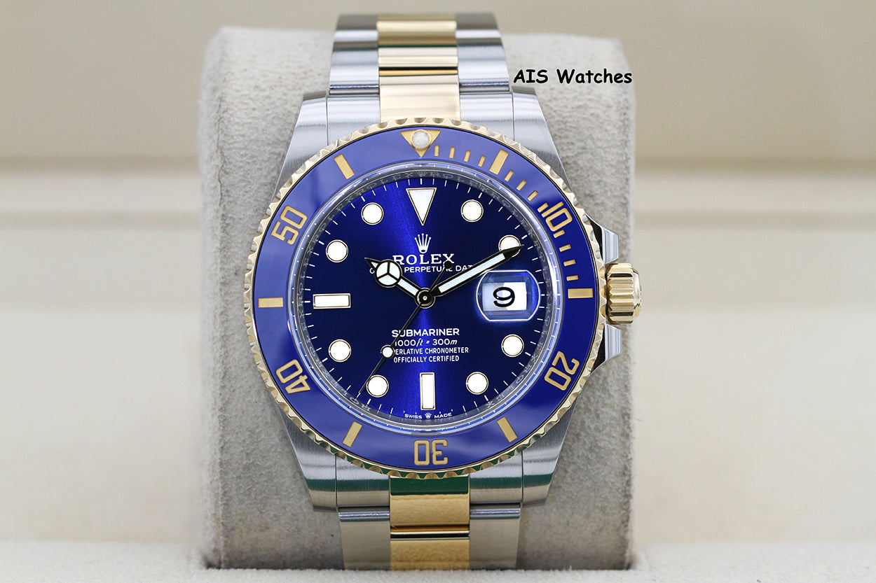 Rolex Submariner 41MM 18k/SS 126613LB SunBurst Blue Dial 2021 Box & Paper