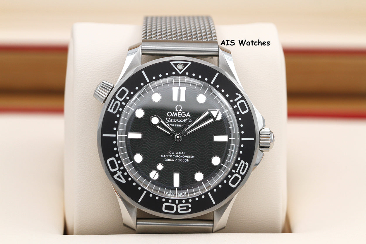 Omega Seamaster 300 Diver No Date 210.30.42.20.01.010 42MM Mesh Bracelet B&P