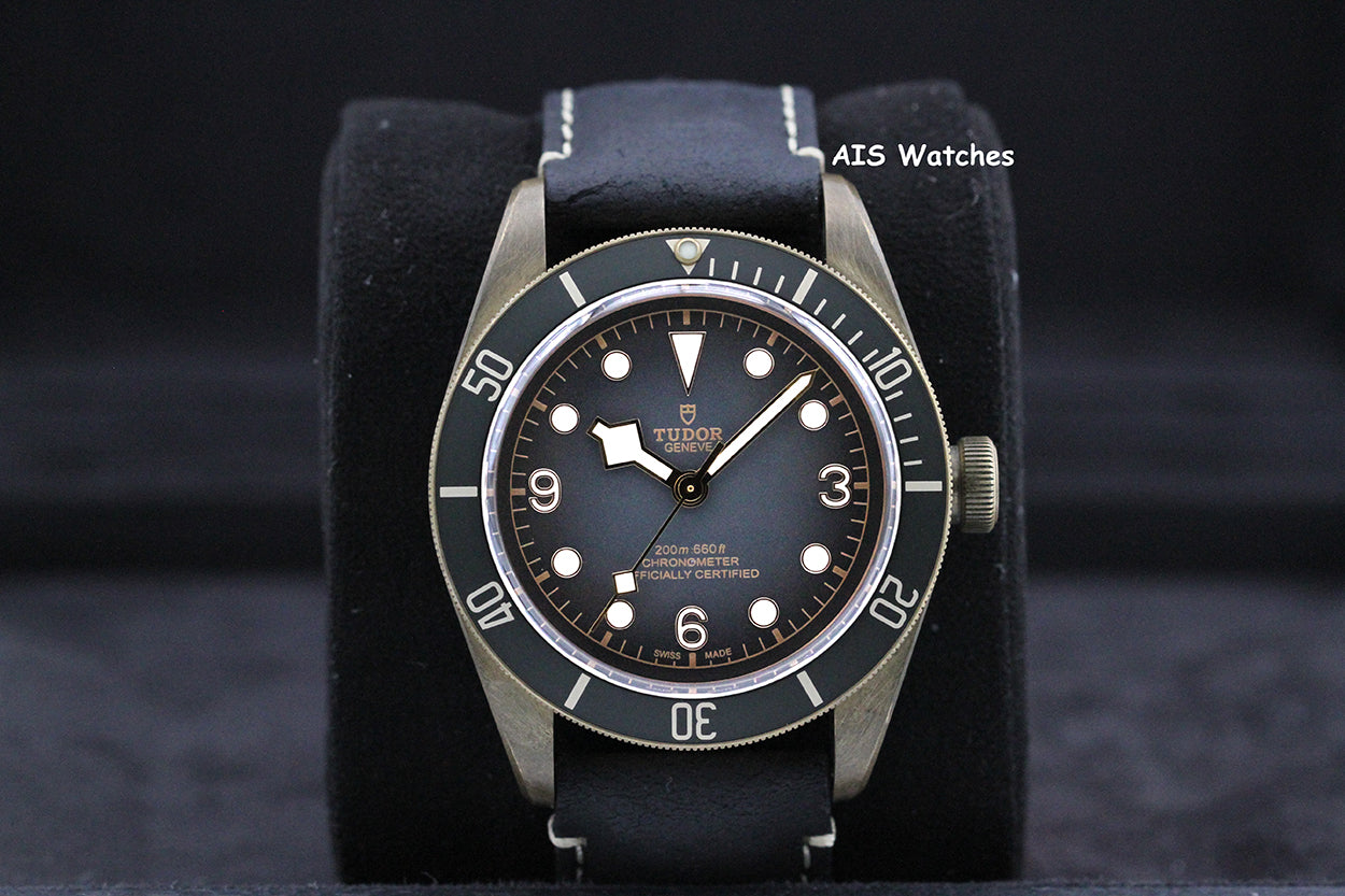 Tudor 79250BA Black Bay Bronze Black Leather Strap 43MM Box & Papers