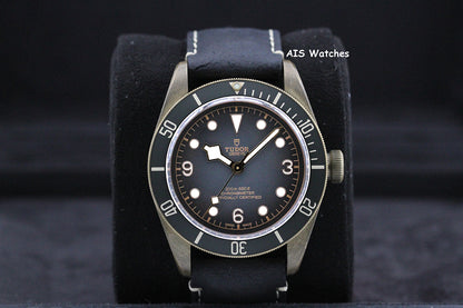 Tudor 79250BA Black Bay Bronze Black Leather Strap 43MM Box & Papers