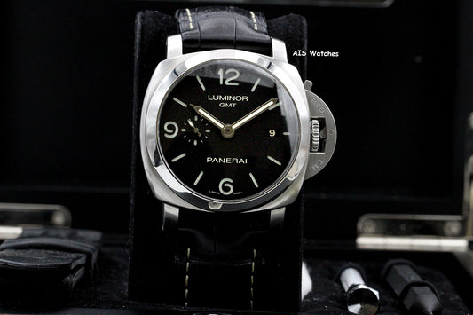 Panerai PAM 320 Luminor 1950 3 Days GMT Acciaio 44MM Box & Papers