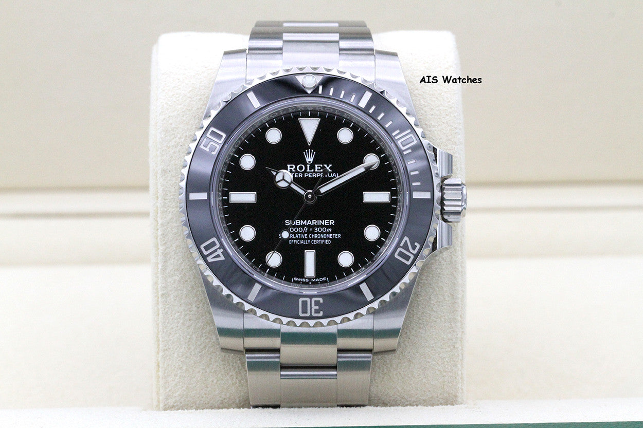 Rolex Submariner 114060 No Date 40MM Ceramic Bezel 2019 Box & Papers