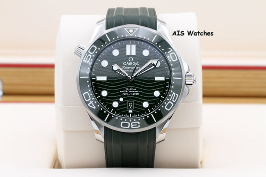 BNIB Omega Seamaster 300M 42MM Diver Green Wave Dial 210.32.42.20.10.001 Box & Papers