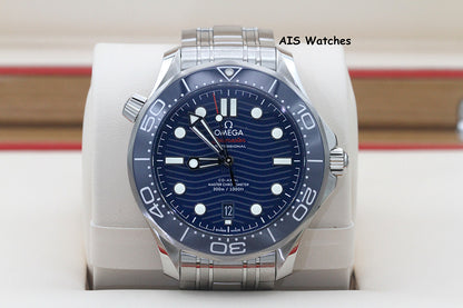 BNIB Omega Seamaster 300M SS 42MM Diver Blue Wave Dial 210.30.42.20.03.001 B&P