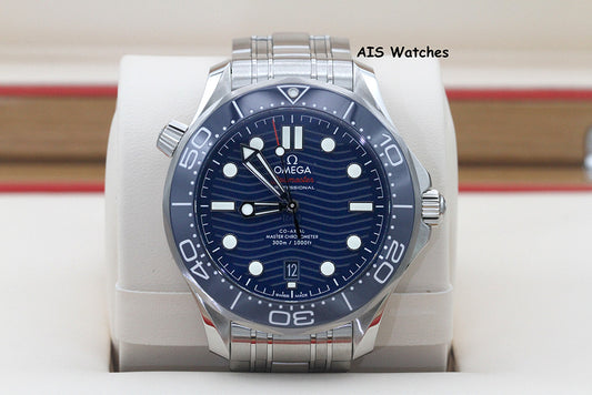 BNIB Omega Seamaster 300M SS 42MM Diver Blue Wave Dial 210.30.42.20.03.001 B&P