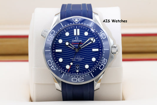 BNIB Omega Seamaster 300M 42MM Diver Blue Wave Dial 210.32.42.20.03.001 Box&Papers