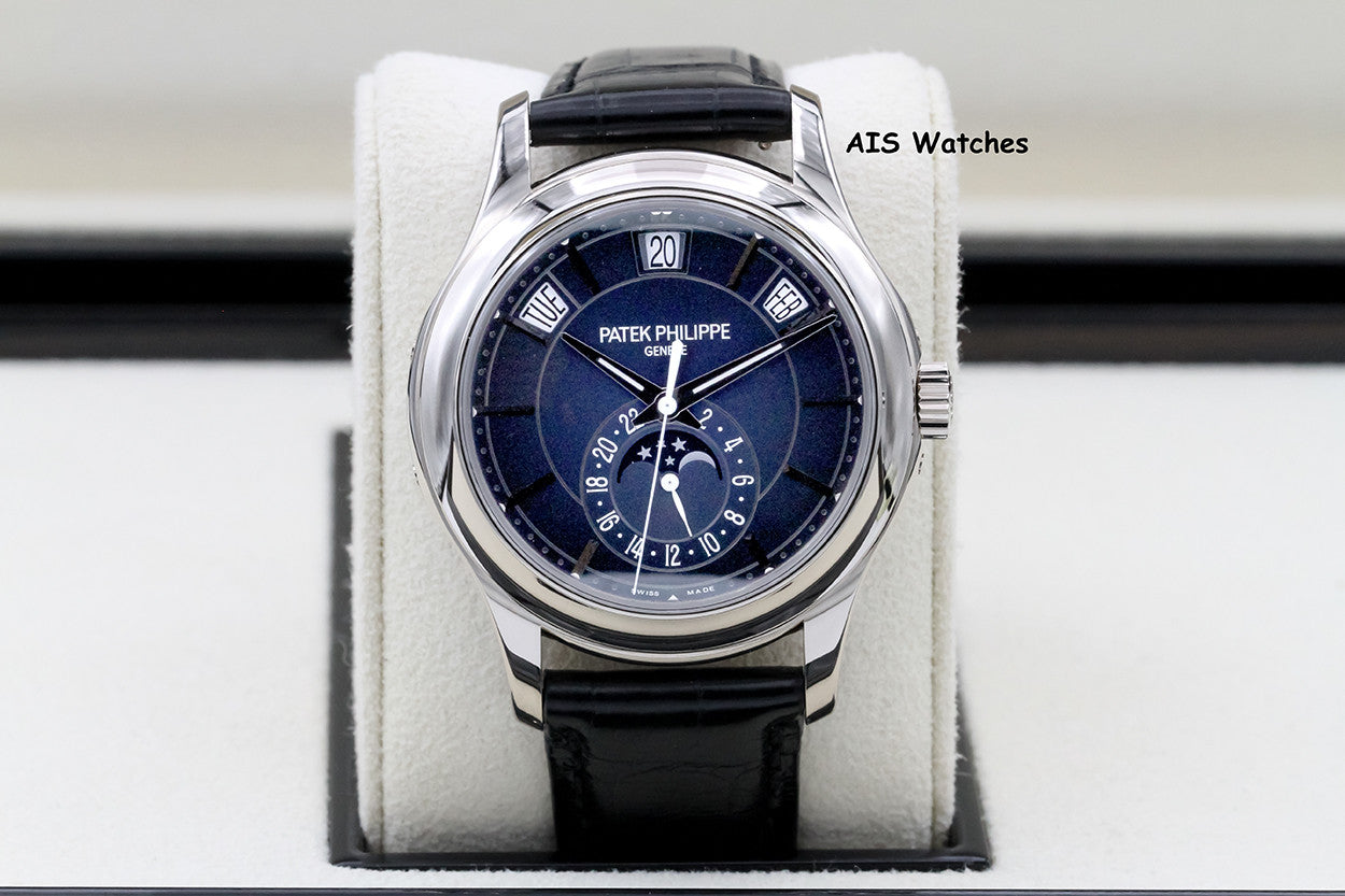 Patek Philippe Annual Calendar 5205G White Gold Blue Dial Box & Paper