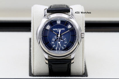 Patek Philippe Annual Calendar 5205G White Gold Blue Dial Box & Paper