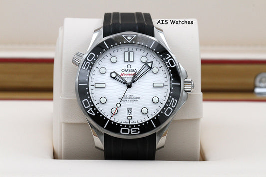 BNIB Omega Seamaster 300M 42MM Diver White Wave Dial 210.32.42.20.04.001 Box & Papers