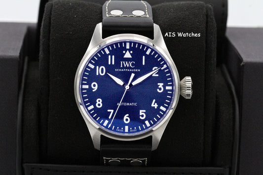 IWC Schaffhausen IW329303 Big Pilot 43MM Blue Dial Leather Strap BP