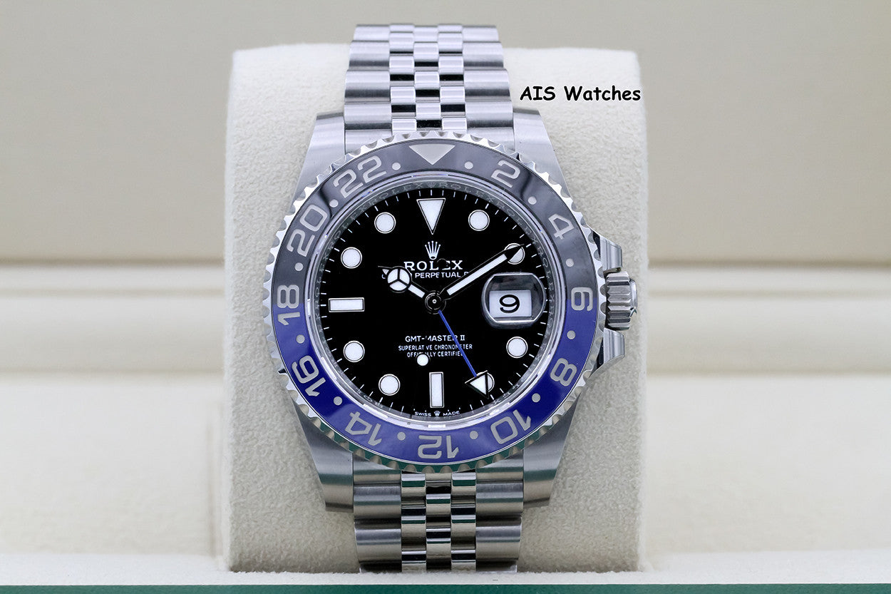 BNIB Rolex GMT Master II 126710BLNR Jubilee Batgirl / Batman Box & Papers