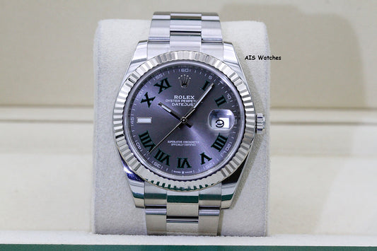 Rolex Datejust 41MM 126334 Wimbledon Slate Roman Dial Oyster 2020 Box & Papers