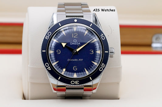 Omega 234.30.41.21.03.001 Seamaster 300 Master Chronometer Blue Dial B&P