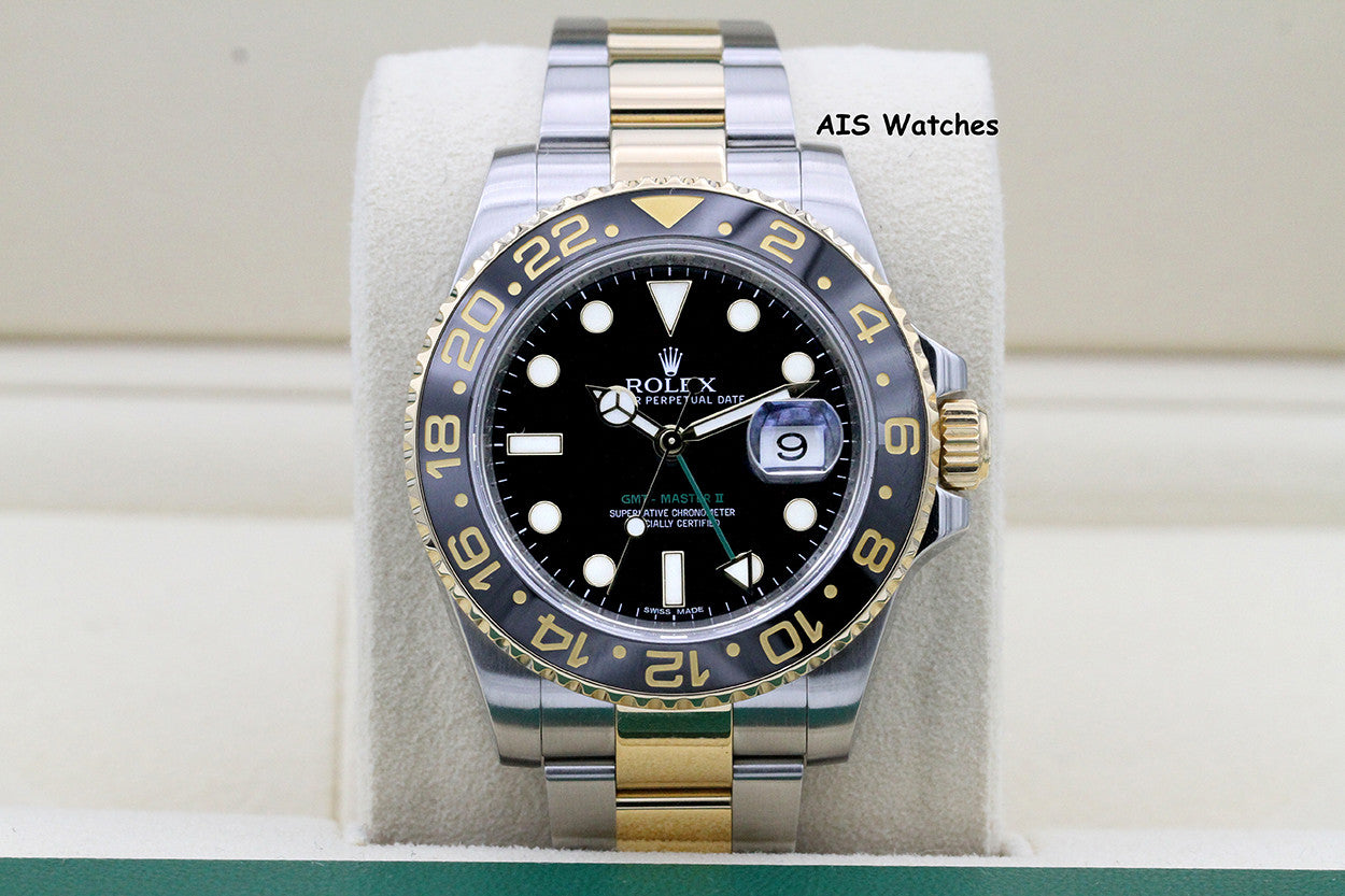 Rolex GMT Master II 18K/SS 116713LN 40MM Black Dial 2016 Box & Paper